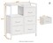 A small chest of drawers with a two-tier side shelf, a white dresser with five storage bins, and fabric tower furniture for the living room, bedroom, foyer, dorm room, and closets.